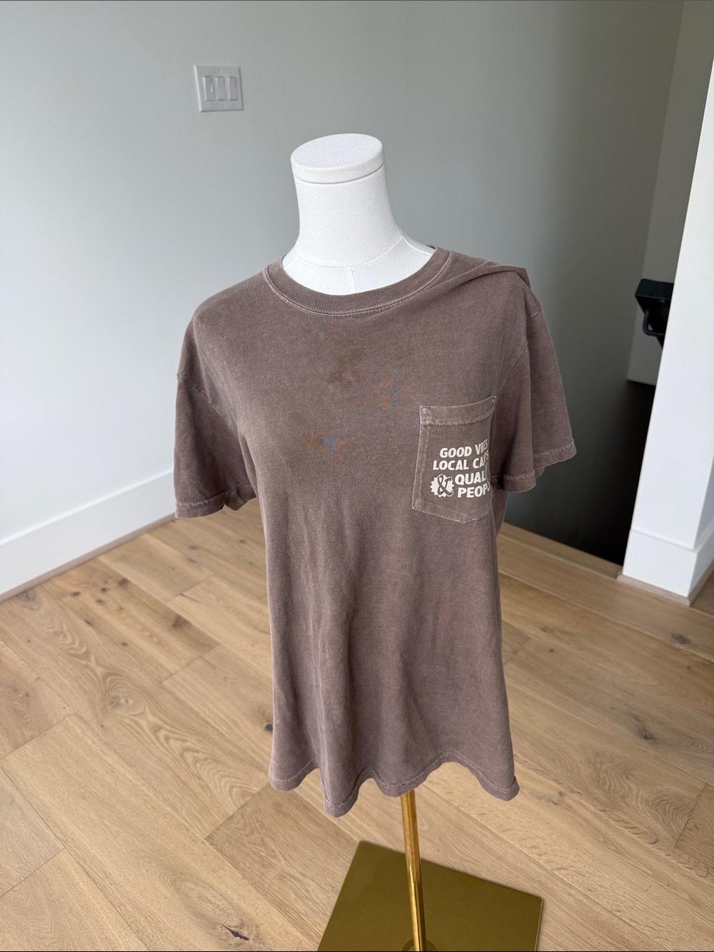 Comfort Colors Brown Short Sleeve Pocket Tee